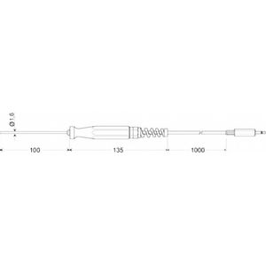 Greisinger GTF 175/1.6 senzor za uranjanje  -70 do 200 °C  Tip tipala Pt1000