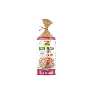 Rice Up smeđe rižine tortice 7 vrsta sjemenki 120g