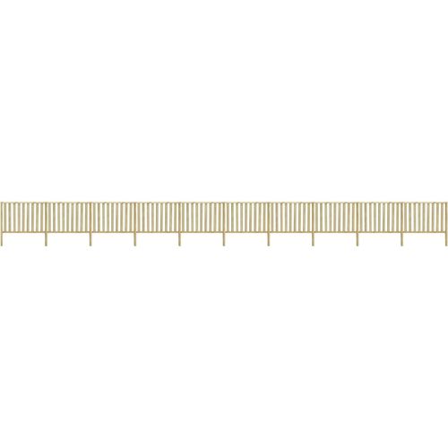 Vrtna ograda od impregnirane borovine 17,66 x 1,7 m slika 1