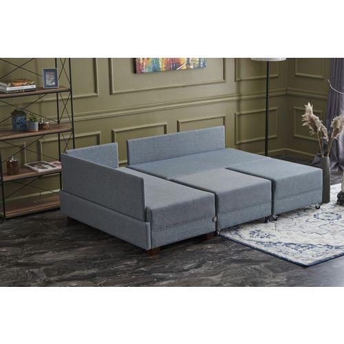 Atelier Del Sofa Kutna garnitura na razvlačenje, Plava, Fly Left - Blue slika 3