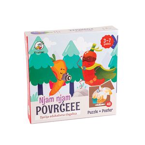 VRABAC PUZZLE FUN 48, puzzle Povrće,12 slika