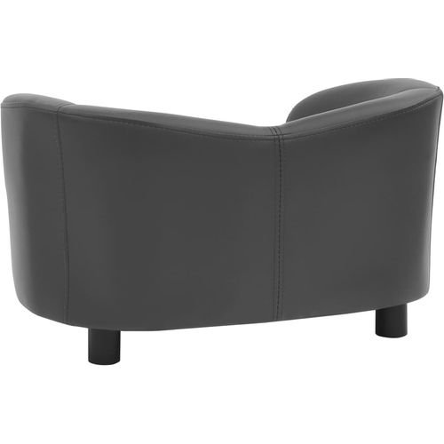 Sofa za pse siva 67 x 41 x 39 cm od umjetne kože slika 5