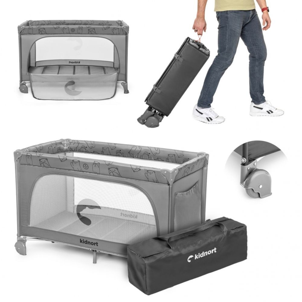 Kidnort Vikend krevetac Grotta, Light Grey slika 1