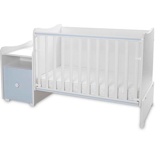 LORELLI TREND PLUS Modularni krevetić 4in1 s Mehanizmom Ljuljanja White/Baby Blue slika 5