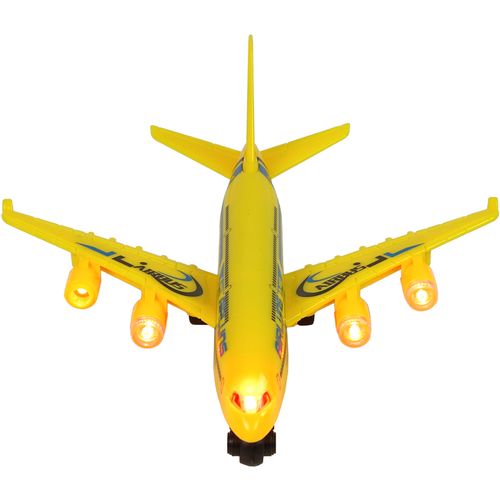 Putnički avion sa svjetlosnim efektima žuti slika 3
