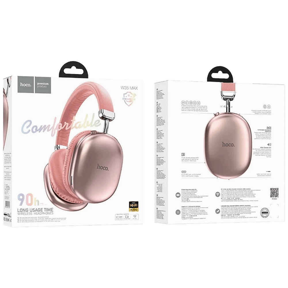 hoco. Bluetooth bežične slušalice W35 Max, Joy Pink slika 3