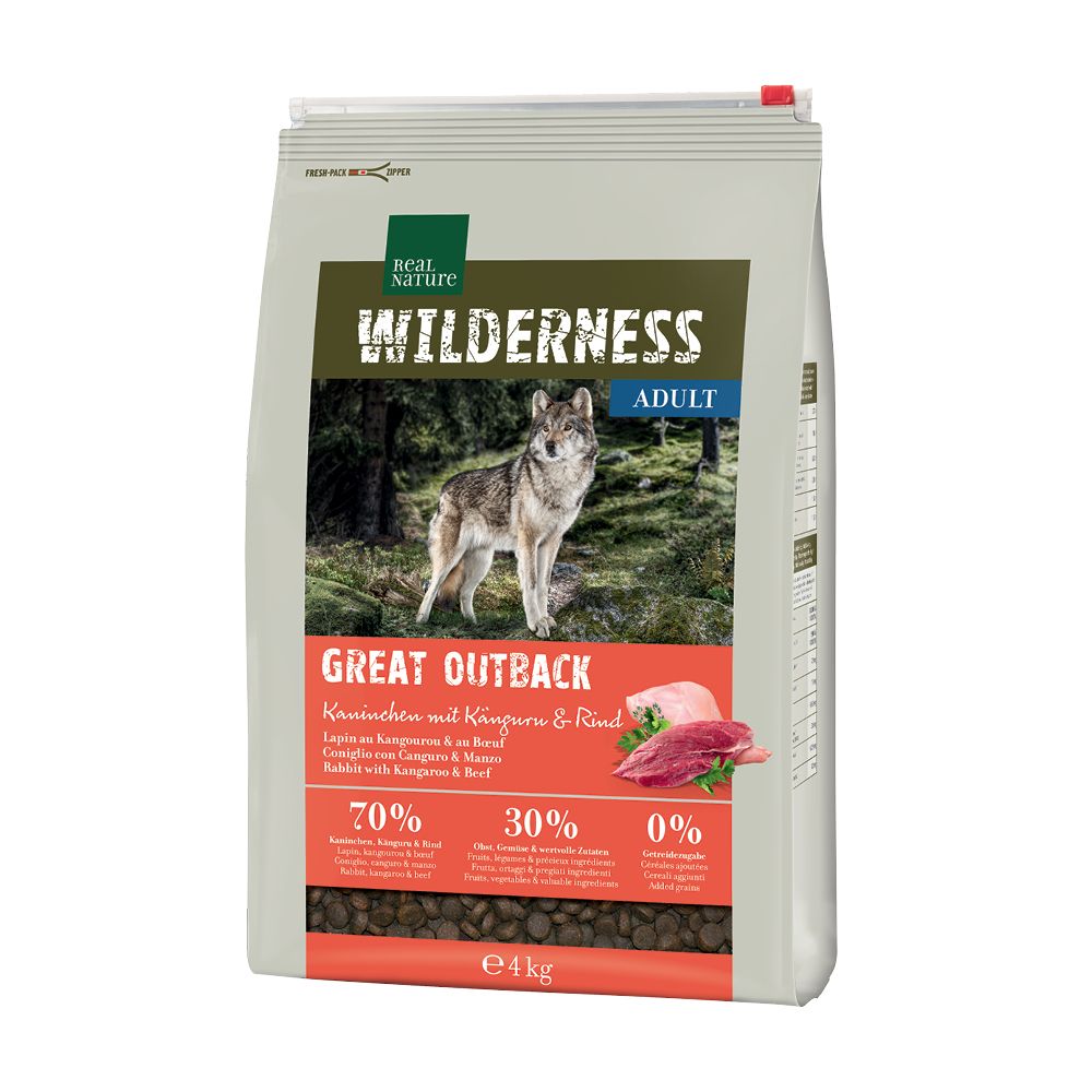 Real Nature Wilderness Adult kunić, klokan i govedina 4 kg slika 1