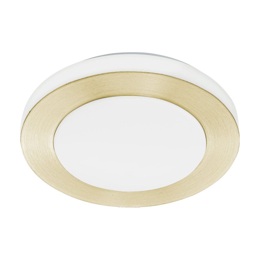 Eglo plafonjera 'LED CARPI' - 3x3,6W, promjer 300mm, bijela/brušeni mesing, IP44 slika 1