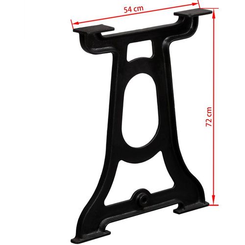 Noge za blagovaonski stol od lijevanog željeza 2 kom u obliku Y slika 2