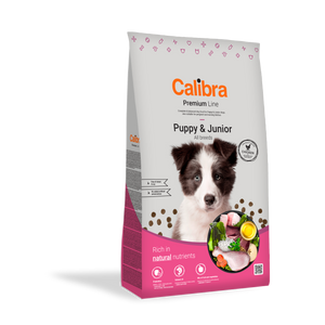 Calibra Dog Premium Line Puppy&Junior, potpuna hrana za štenad i mlade pse; također prikladna za skotne kuje i kuje u laktaciji, 12 kg