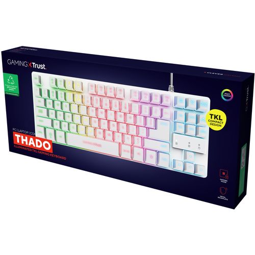 Trust gaming tipkovnica Thado, white, GXT833 (24737) slika 5