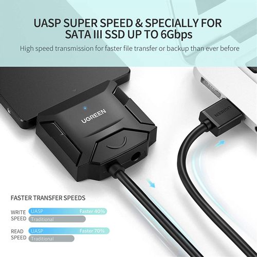 Ugreen 20611 USB 3.0 na SATA adapter za 2.5"/3.5" SATA HDD/SSD slika 7