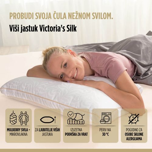 Jastuk svileni Vitapur Victoria Silk - viši slika 3