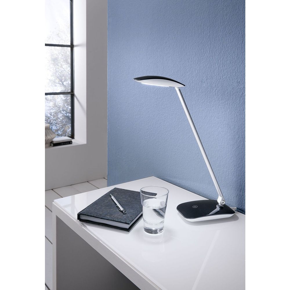 Eglo Cajero Stolna Lampa - LED, 4,5W, 550lm, Na Dodir, USB, Crna Plastika slika 2