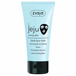Ziaja JEJU crna maska za lice na bazi bijelog bušina i botaničkog ugljena  50ml