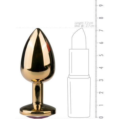 Metalno analni čep - zlatno/ljubičasti slika 5