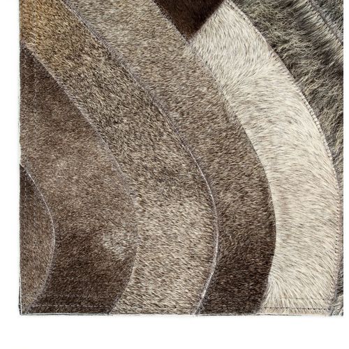 Tepih od prave dlakave kože s pačvorkom 80x150 cm sivo-srebrni slika 11