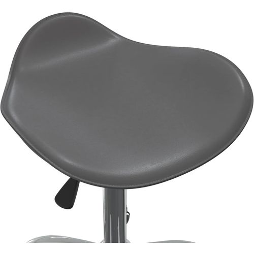 Salonski stolac od umjetne kože sivi slika 29