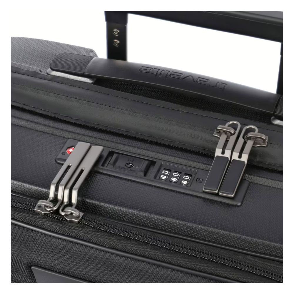Travelite kofer 55 cm ABS Mooby sa prednjim džepom, 076846-01, crni slika 7