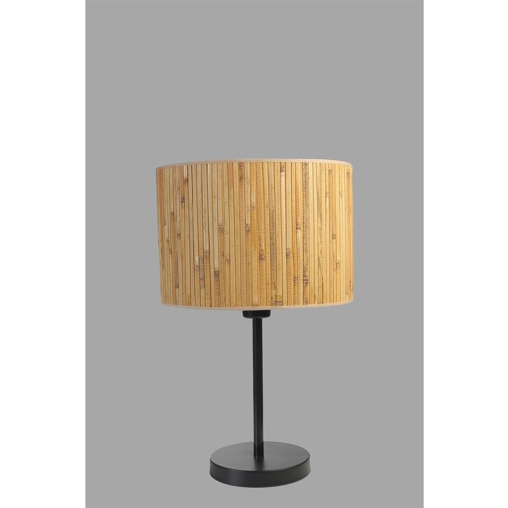 Bambu 07 Abajurlu Masa Lambası - Eskitme Oak i Crna slika 4