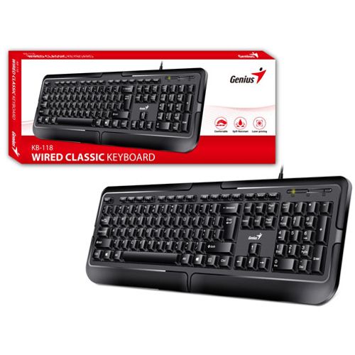 GENIUS KB-118 II USB US crna tastatura slika 2