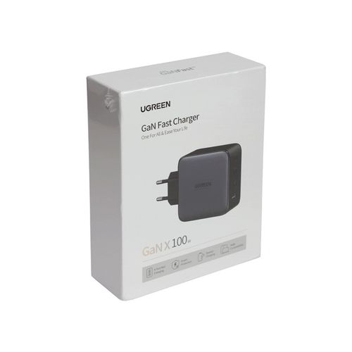 Ugreen USB-A i 3x USB-C 100W GaN brzi punjač - kutija slika 3