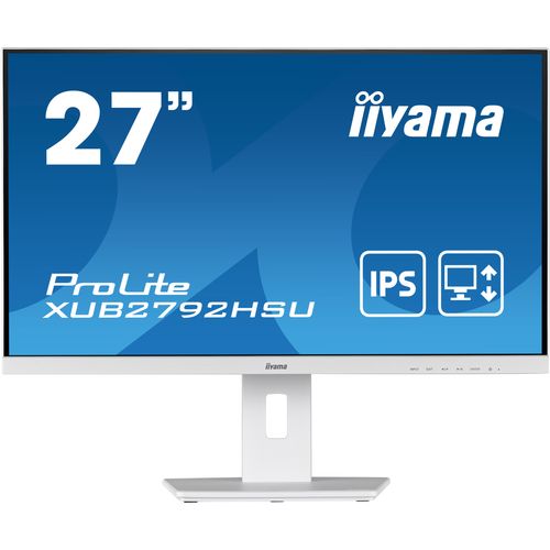 IIYAMA Monitor LED XUB2792HSU-W5 27" 1920 x 1080 @75Hz 1000:1 4ms height, pivot (rotation), swivel, tilt VGA HDMI DP USB HUB White slika 1