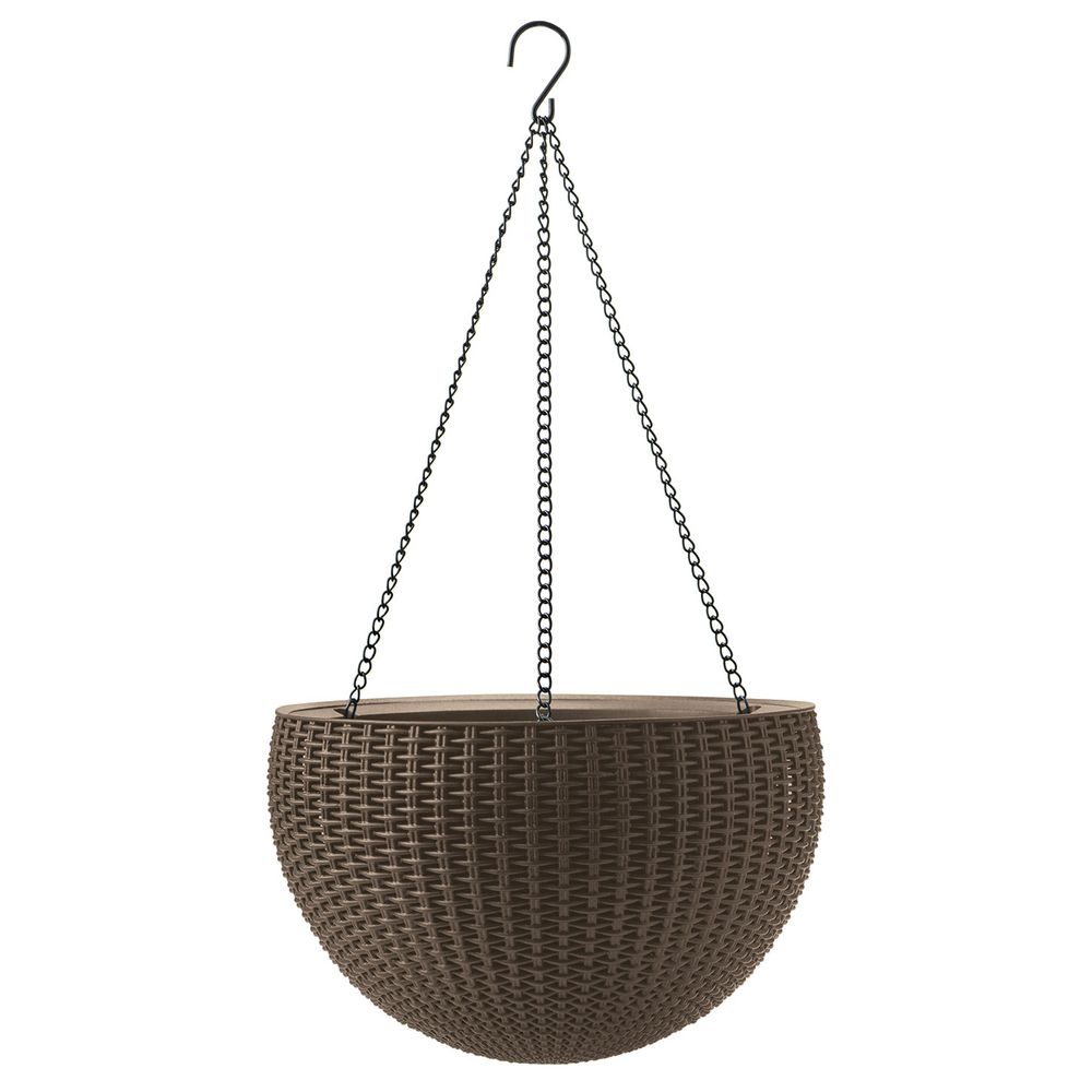 Keter saksija viseća 35x35x22 cm rattan - bež slika 1