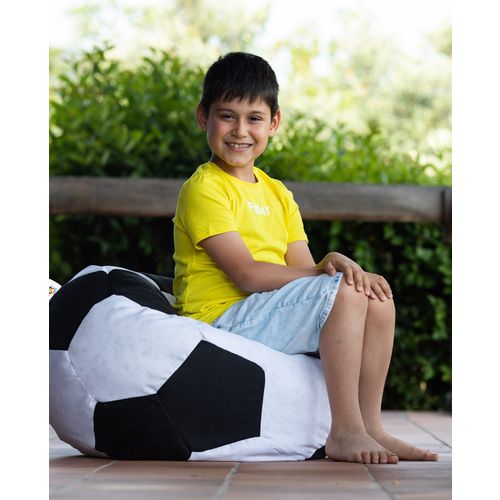 Atelier Del Sofa Vreća za sjedenje, Football Kids Pouf - Black, White slika 2