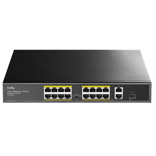 Cudy FS1018PS1 16-Port 10/100M PoE+Switch, 1Gbit Uplink + 1Gbit Combo SFP Port, 200W( PFS4218-16ET- slika 1