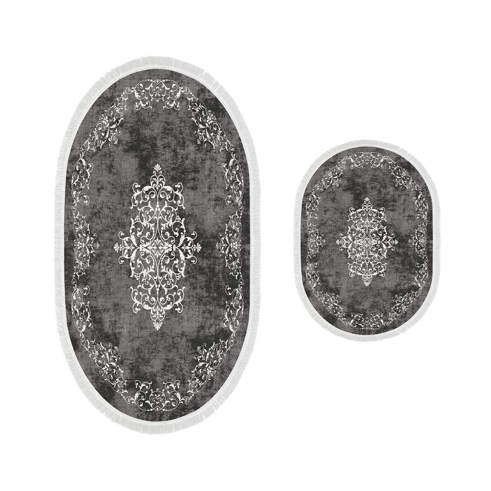 Set prostirki za kupatilo (2 komada) 410616 - O, boja: siva slika 2