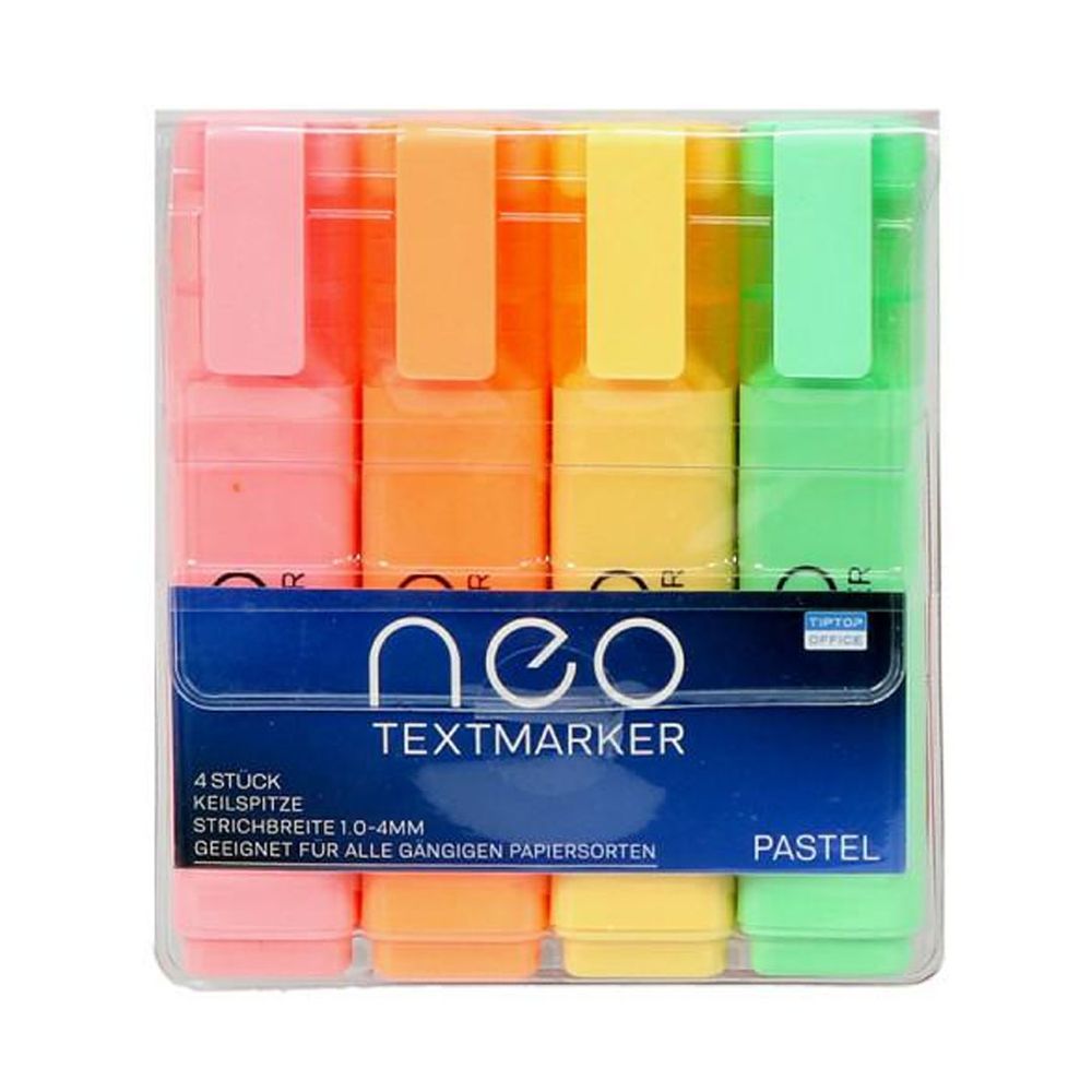 Textmarkeri, kosi vrh, 404205 set od 4 kom, neon pastel slika 1