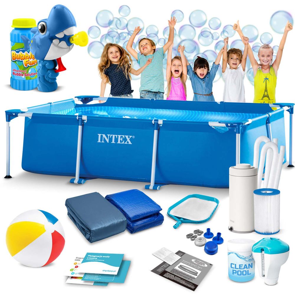 Intex okvirni montažni bazen 300 x 200 x 75 cm 15u1 , gratis aparat za mjehuriće slika 1