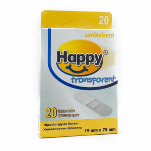 Happy strips flaster transparentni, 20kom