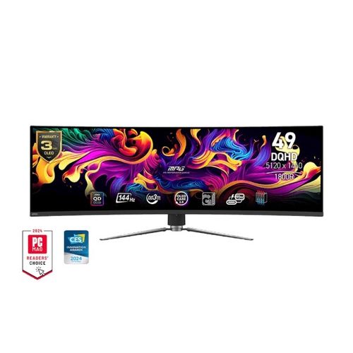 Monitor MSI MPG 491CQP 49" / DQHD / QD-OLED / 144Hz / 0.03ms (GtG) / curved (crni) slika 1