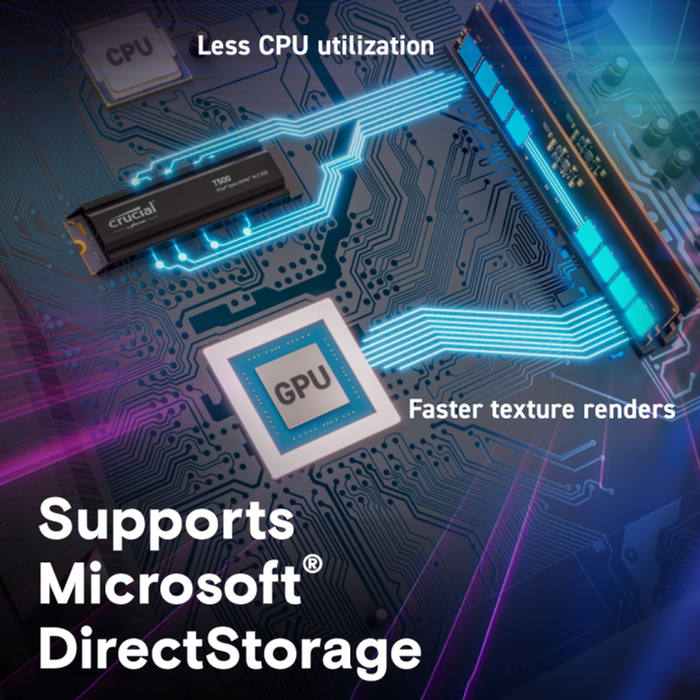 Crucial T500 2TB PCIe Gen4 NVMe M.2 SSD s hladilnikom slika 2