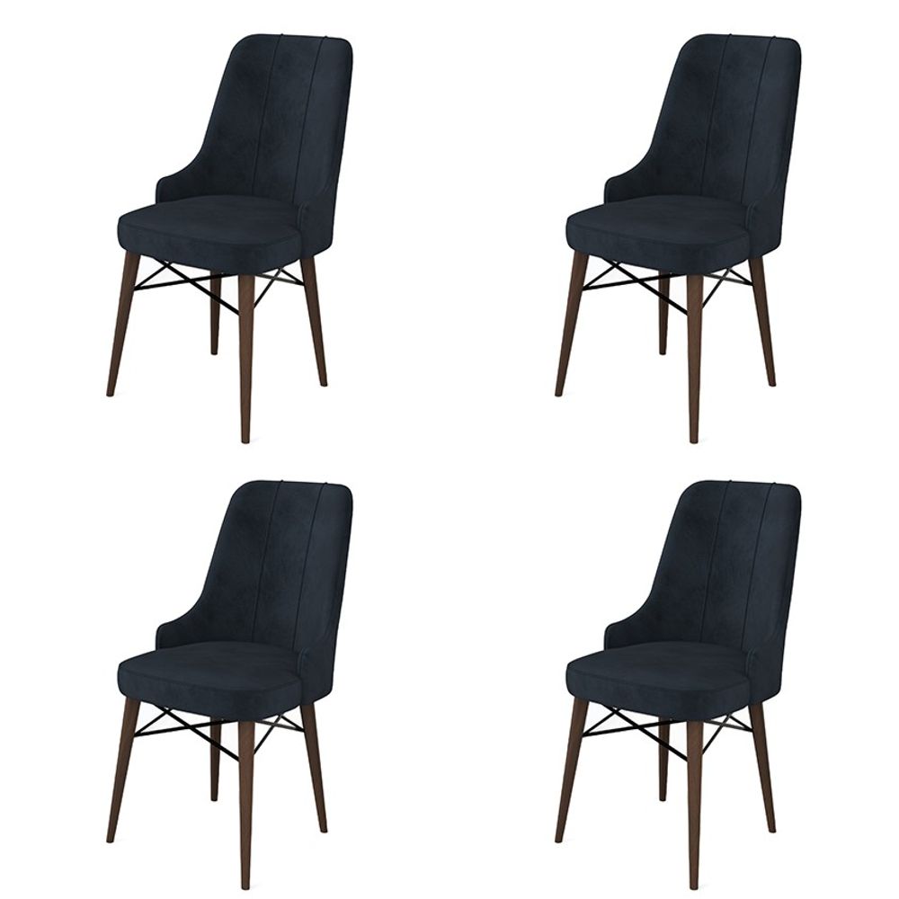 Pare - Set stolica Anthracite, Brown (4 komada) slika 1