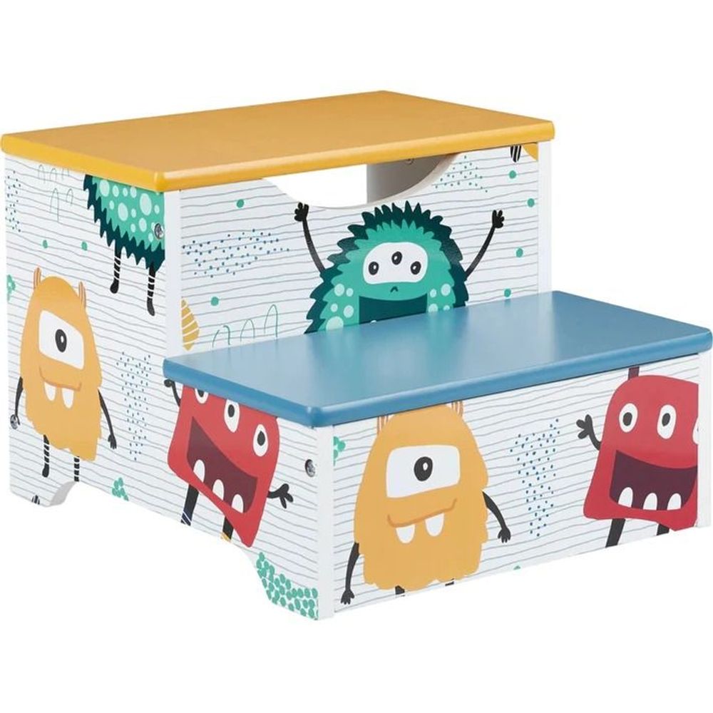 Kinder Home Drvena multifunkcionalna Stepenik stolčica Monster slika 1