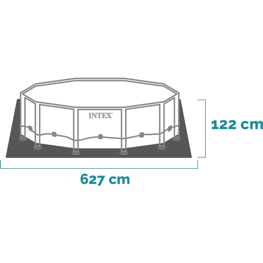 Intex bazen sa metalnom konstrukcijom 610 x 122 cm Ultra XTR Frame, tamno siva  - 26334NP slika 9