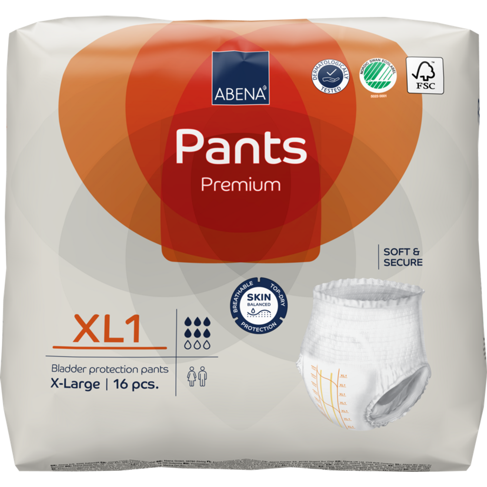 Abena Pants Premium pelene-gaćice za inkontinenciju XL1  16kom  130-170 cm slika 3