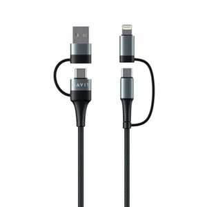 HAVIT 4-u-1 punjački kabel USB / USB-C na USB-C / Lightning, 1M