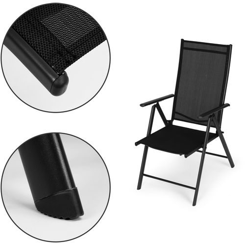 ModernHome set od 2 stolice - crni slika 8
