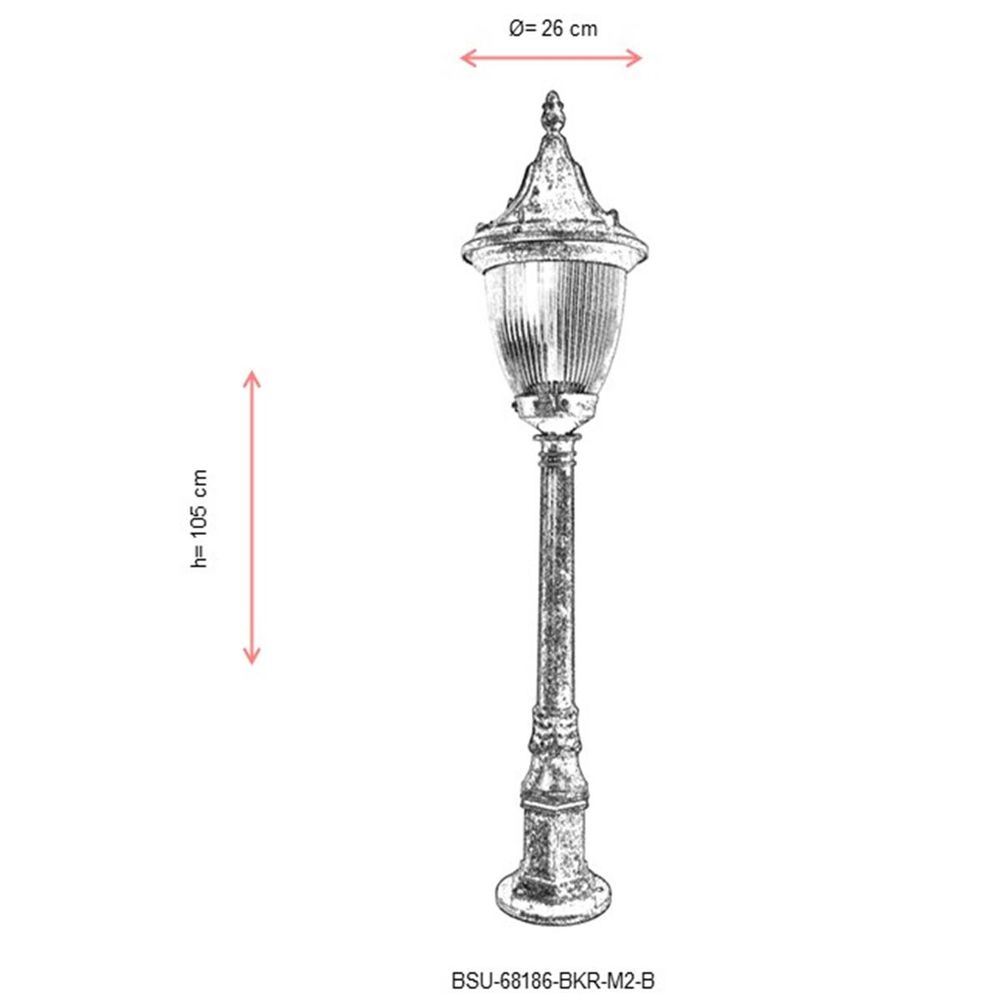 BSU-68186-BKR-M2-B Smeđa Spoljašnja Podna Lampa slika 3