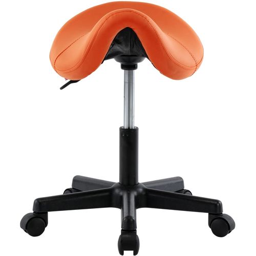 Radni stolac od umjetne kože narančasti slika 28