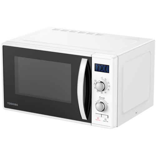 Toshiba MW2-AG23P(WH) 3-in-1 Microwave Oven with Grill and Combination Hob, 23 Litres, Rotating Plate with Storage, Timer, Built-in LED Lights, 900 W, Grill 1050 W, Pizza Programme, White Size: 485 x 403 x 296 slika 4