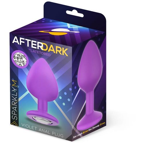 Afterdark Sparkly Butt Plug Violet M slika 4