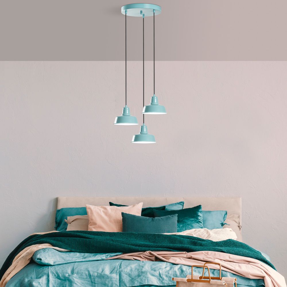 Memati - 181Turquoise - Tirkizni Luster sa 3 Svjetiljke slika 2