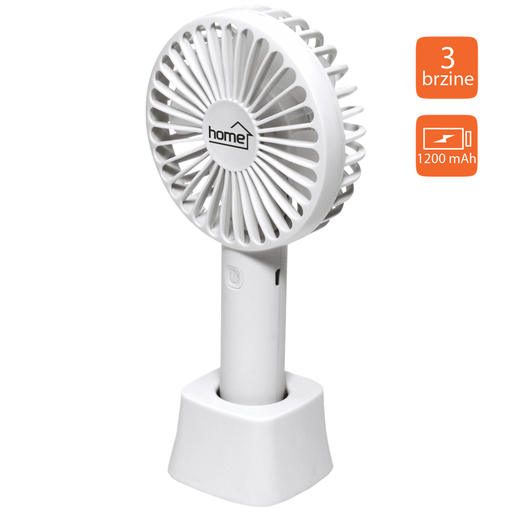 home Ventilator ručni / stolni, promjer 9 cm, Li-Ion 800mA - HF 9/WH slika 1
