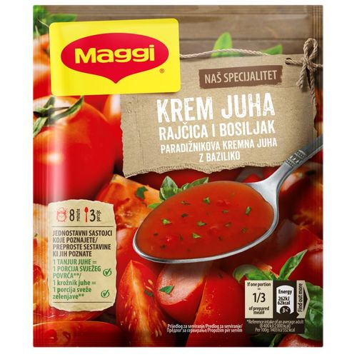 MAGGI krem juha rajčica i bosiljak vrećica 56g slika 1