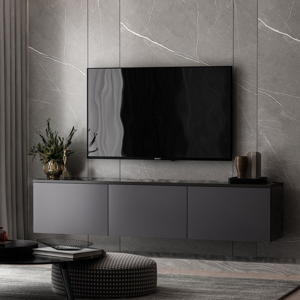 TV komoda NEON - antracit slika 3